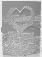 3D Bild gedruckt mit Beleuchtung