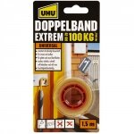 UHU DOPPELBAND EXTREM doppelseitiges Montageband, 1,5m x19mm