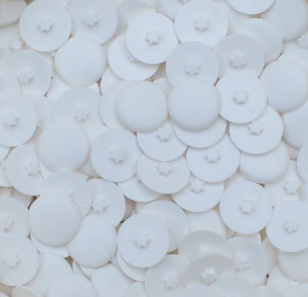 Abdeckkappen InnenStern Gr.15 Reinweiß RAL9010 - 50 Stück