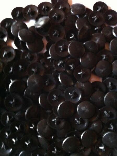 Abdeckkappen PZ 2 Tiefschwarz RAL9005 - 50 Stück