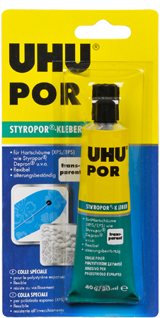 UHU POR - Styropor®, Hartschäume - mittelviskos, Tube 40g