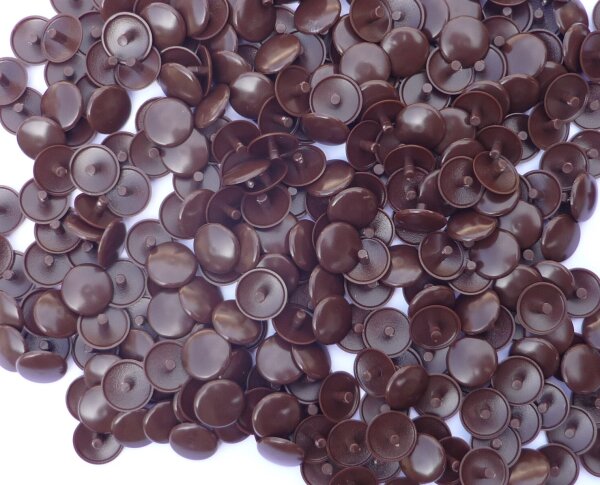 Abdeckkappen dunkelbraun 12/2,4 für Schrauben mit Kopfloch - 50 Stück