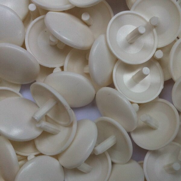 Abdeckkappen Reinweiß RAL 9010 15/2,5 für Schrauben mit Kopfloch - 100 Stück