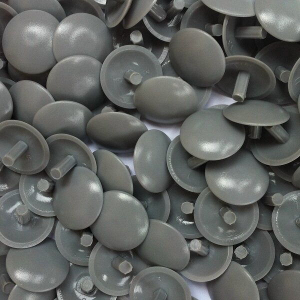 Abdeckkappen silbergrau 15/3,0  für Schrauben mit Kopfloch - 50 Stück