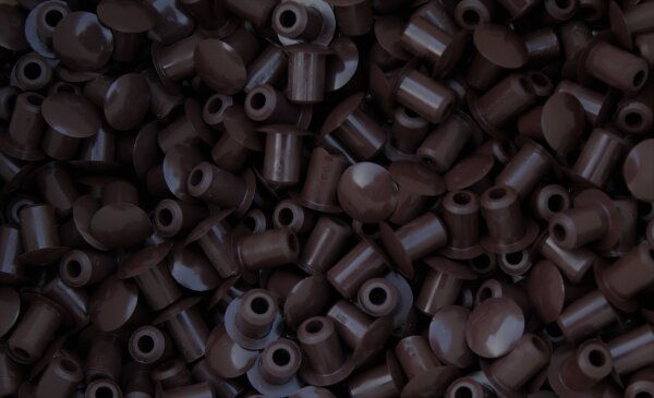 Stopfen Zapfen Ø5mm AussenØ 8mm - Dunkelbraun - 10 St.