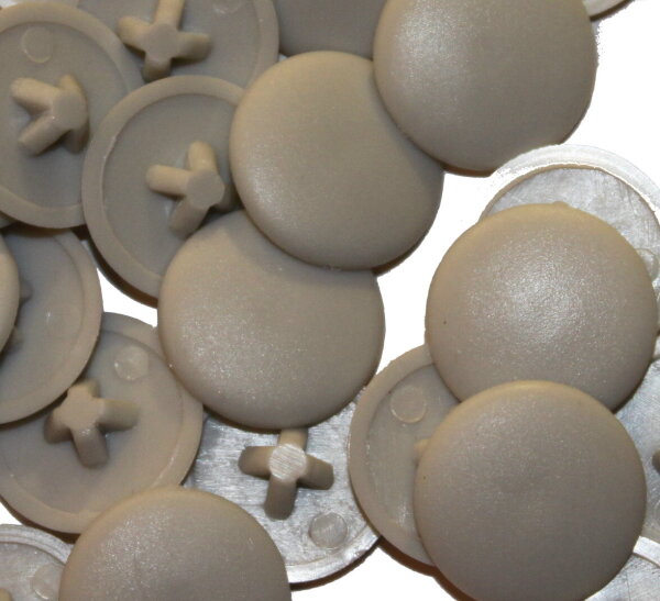 Abdeckkappen Pz 3 Lichtgrau AussenØ 15mm - 50 Stück