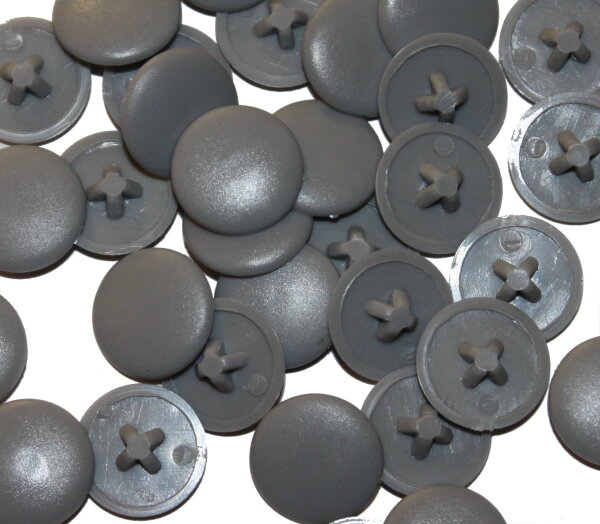 Abdeckkappen Pz 3 Silbergrau AussenØ 15mm - 50 Stück