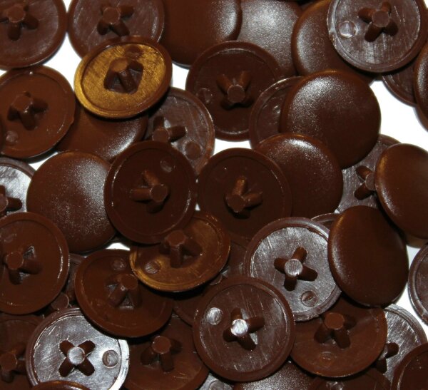 Abdeckkappen Pz 3 Mahagoni AussenØ 15mm - 50 Stück