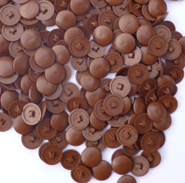 Abdeckkappen PZ 2 hellbraun - 25 Stück