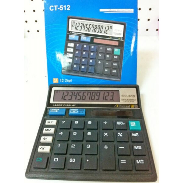 Funktionsrechner mit 12-stelligen Überprüfung