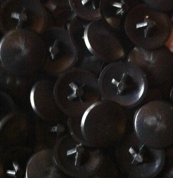 Abdeckkappen Pz 5/18 Tiefschwarz RAL 9005 - 25 Stück