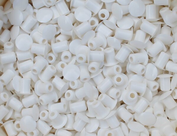 Stopfen Zapfen Ø5mm AussenØ 6mm - weiss - 10 St.