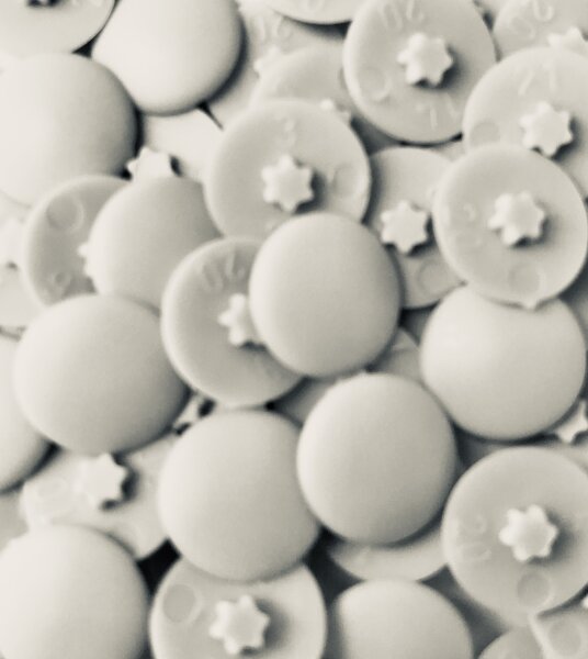 Abdeckkappen InnenStern Gr.20 Lichtgrau RAL7035 - 50 Stück