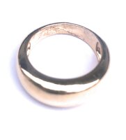 Einfacher Ring vergoldet mit 24 Karat Gold Ringgröße 49