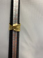 Einfacher Ring mit Muster Breit vergoldet mit 24 Karat...
