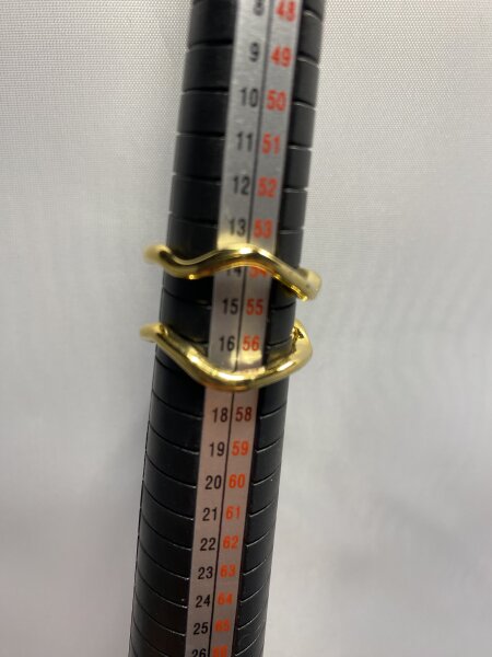 Einfacher Draht-Ring vergoldet mit 24 Karat Gold Ringgröße 54