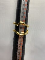 Einfacher Draht-Ring vergoldet mit 24 Karat Gold...