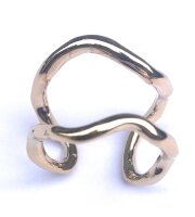 Einfacher Draht-Ring vergoldet mit 24 Karat Gold Ringgröße 54