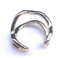 Einfacher Draht-Ring vergoldet mit 24 Karat Gold Ringgröße 54