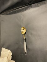Eislöffel mit vergoldetem Löffel 24 Karat Gold überzogen